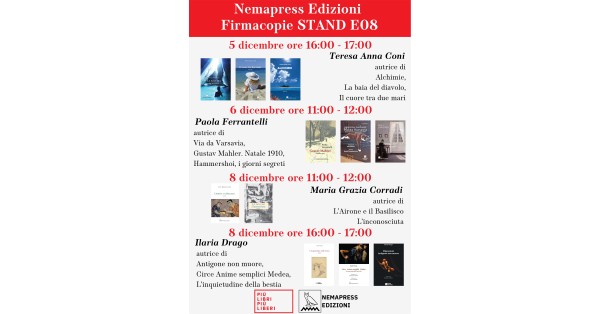 La Nemapress Edizioni a Più libri Più liberi 2025 La Nemapress Edizioni a Più libri Più liberi 2025